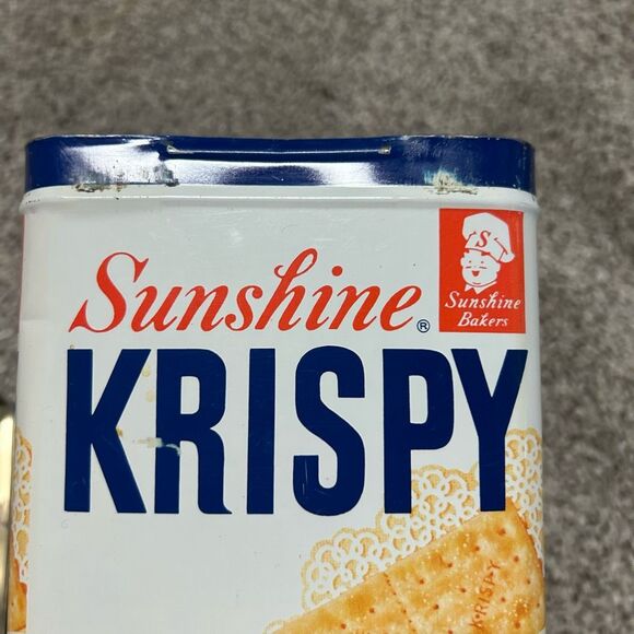 Sunshine Krispy Crackers Vintage Metal Tin Container - Picture 8 of 10